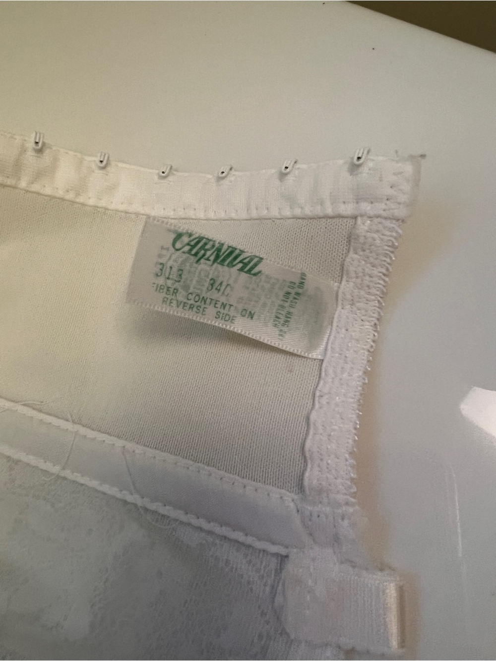 White Lace Bustier Bandeau with Floral Boning - Picture 6 of 6